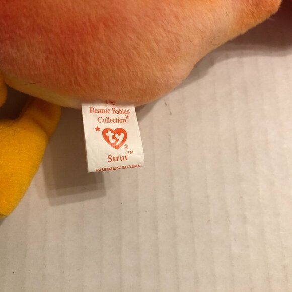 Ty new beanie baby Strut the rooster 1996 with errors - Picture 10 of 10